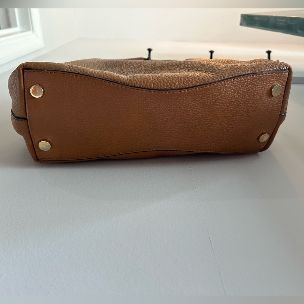 Michael Kors Raven Tote Large Shoulder Bag Acorn (brown) Pebbled Leather Gold - Picture 10 of 16